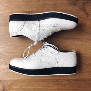 RAG & BONE, Meli Leather Brogues in white